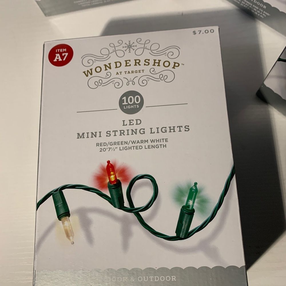 Wondershop at Target 100 Count LED Mini String Lights Multicolor A7 20'
